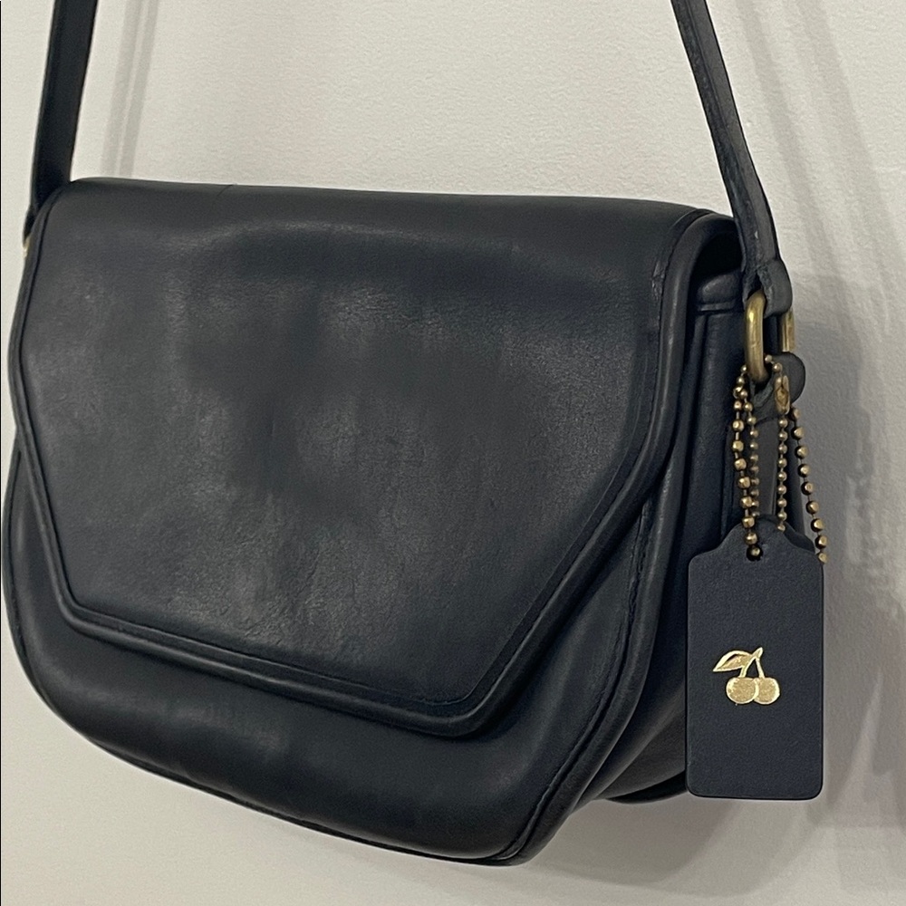 Coach Gold Foil Cherries Leather Hang Tag - Picture 9 of 10